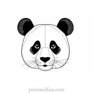 panda coloring page easy