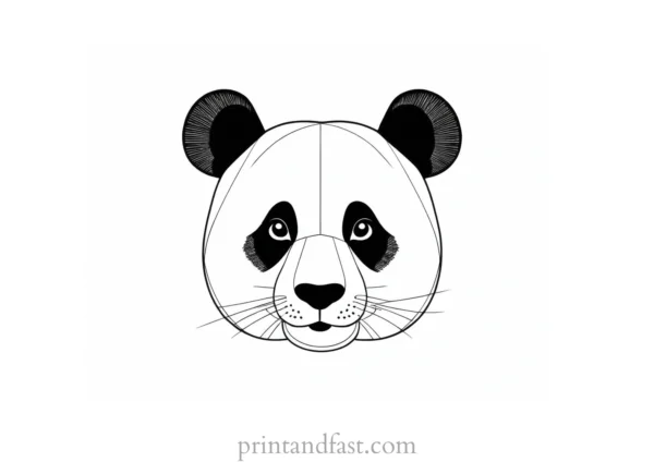 panda coloring page easy