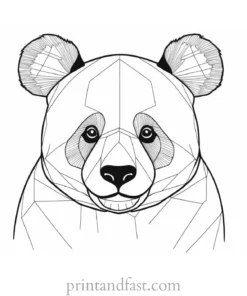 panda coloring page educational