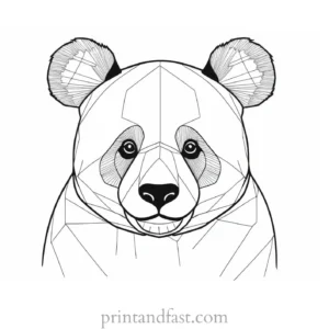 panda coloring page educational