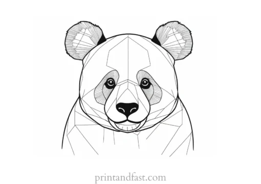 panda coloring page educational