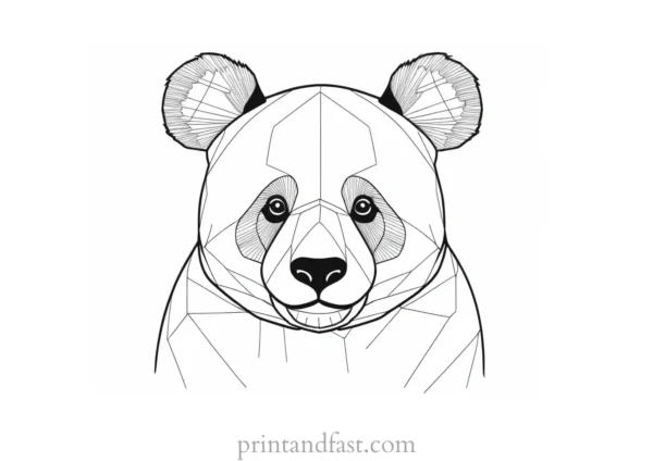 panda coloring page educational