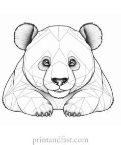 panda coloring page for adults