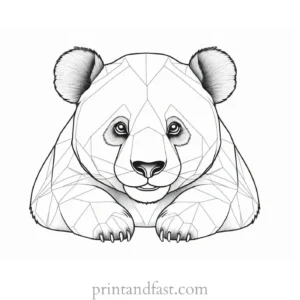 panda coloring page for adults