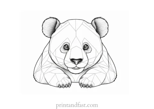 panda coloring page for adults