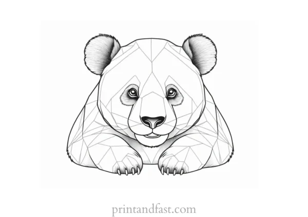 panda coloring page for adults