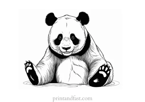 panda coloring page free