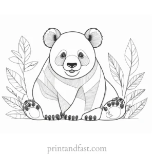 panda coloring page fun