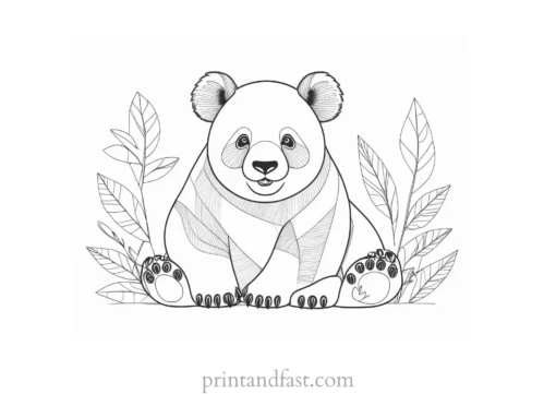 panda coloring page fun