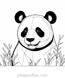 panda coloring page interactive