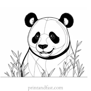 panda coloring page interactive