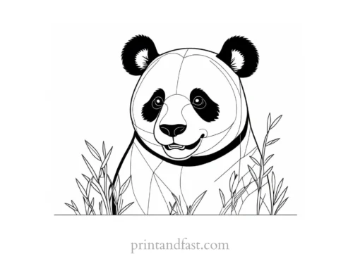 panda coloring page interactive