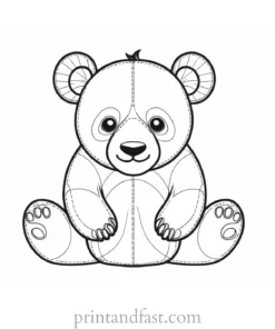 panda coloring page preschool