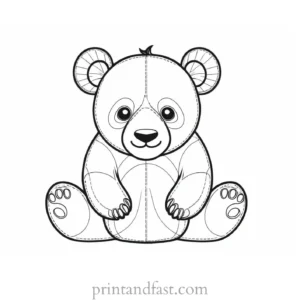 panda coloring page preschool