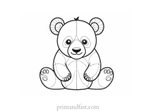 panda coloring page preschool