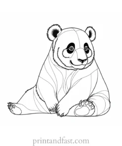 panda coloring page printable