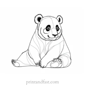 panda coloring page printable