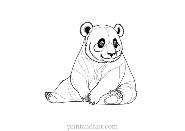 panda coloring page printable