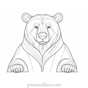 papa Bear Coloring Page