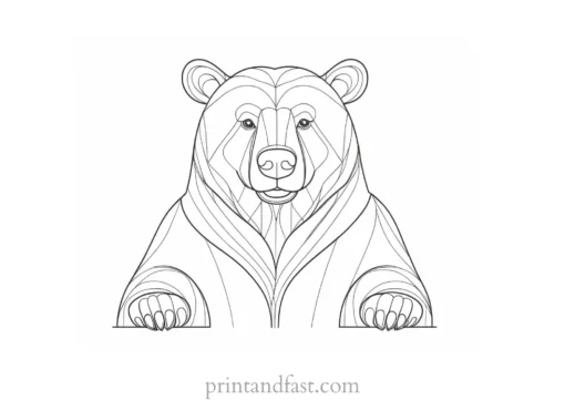 papa Bear Coloring Page