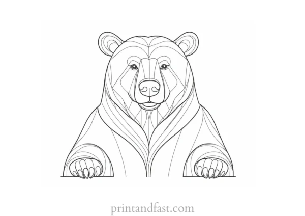 papa Bear Coloring Page