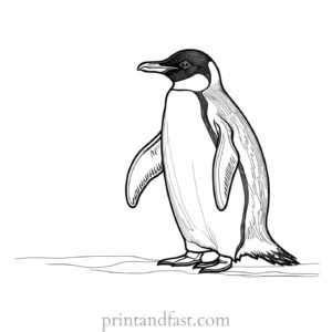 penguin Coloring Page Arctic