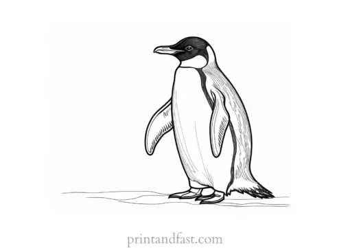 penguin Coloring Page Arctic