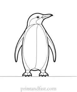 penguin Coloring Page Baby