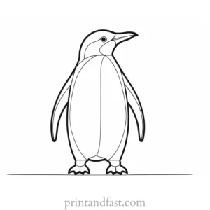 penguin Coloring Page Baby