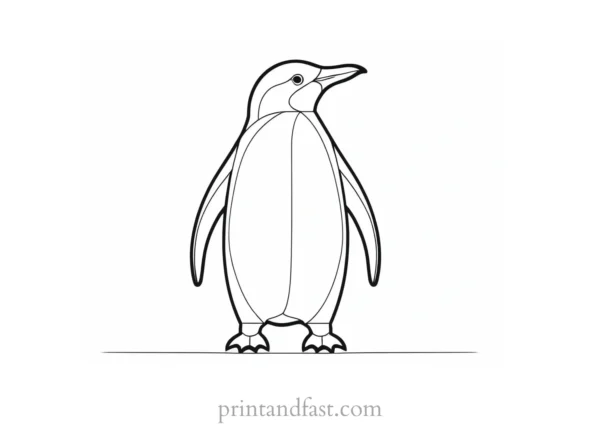 penguin Coloring Page Baby