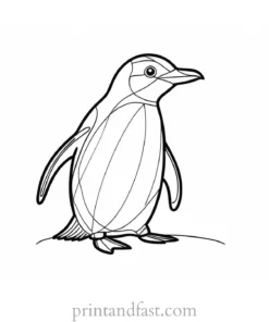 penguin Coloring Page Cute