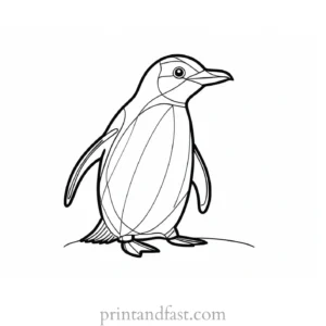 penguin Coloring Page Cute