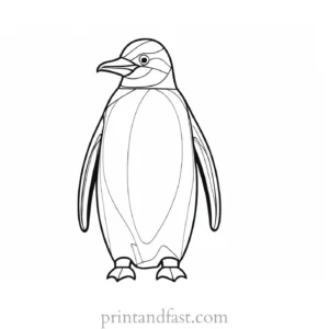 penguin Coloring Page Emperor