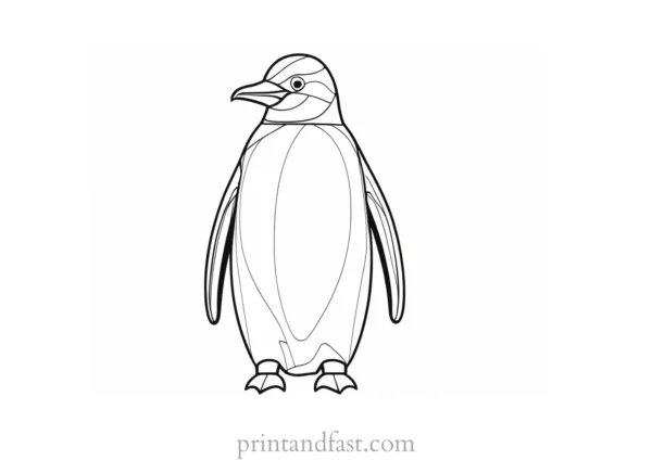 penguin Coloring Page Emperor