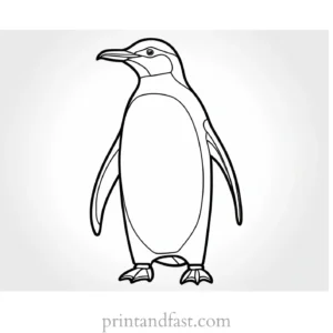 penguin Coloring Page Free