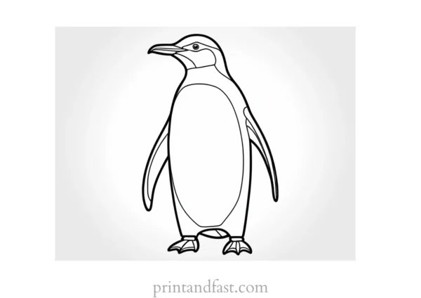 penguin Coloring Page Free