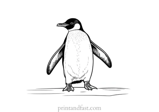 penguin Coloring Page Happy Feet