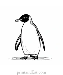 penguin Coloring Page Hard