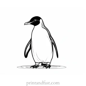 penguin Coloring Page Hard