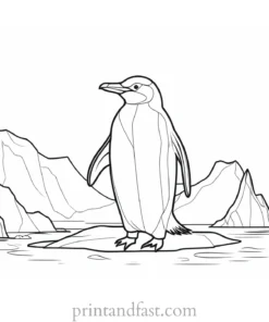 penguin Coloring Page Iceberg