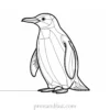 penguin Coloring Page Learning