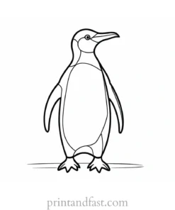 penguin Coloring Page Preschool