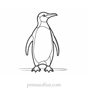 penguin Coloring Page Preschool