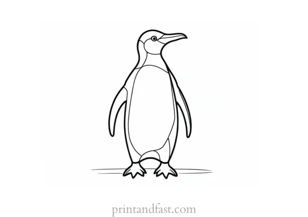 penguin Coloring Page Preschool