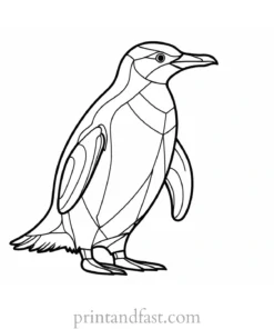 penguin Coloring Page Simple