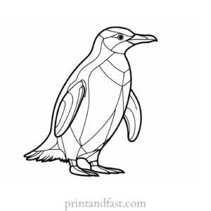 penguin Coloring Page Simple