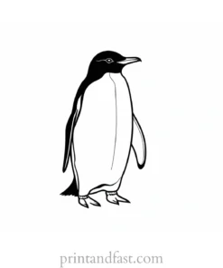 penguin Coloring Page Winter