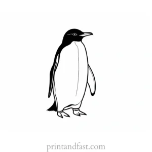 penguin Coloring Page Winter