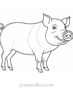 pig coloring page activity