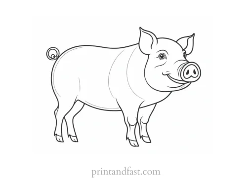 pig coloring page activity